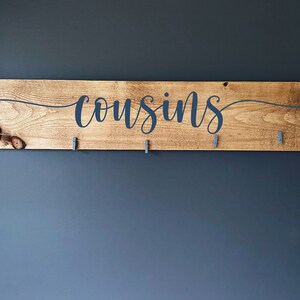 Cousins Picture Frame Rustic Wood Picture Frame Photo Display with Clothespins Grandmother Mother's Day Gift Present Idea image 7