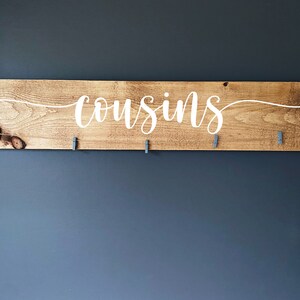 Cousins Picture Frame Rustic Wood Picture Frame Photo Display with Clothespins Grandmother Mother's Day Gift Present Idea image 4