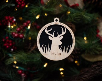 First Youth Deer Season Christmas Tree Ornament | Gift idea for Hunter Husband Boyfriend or son | First Year Hunting | Male Female Girl