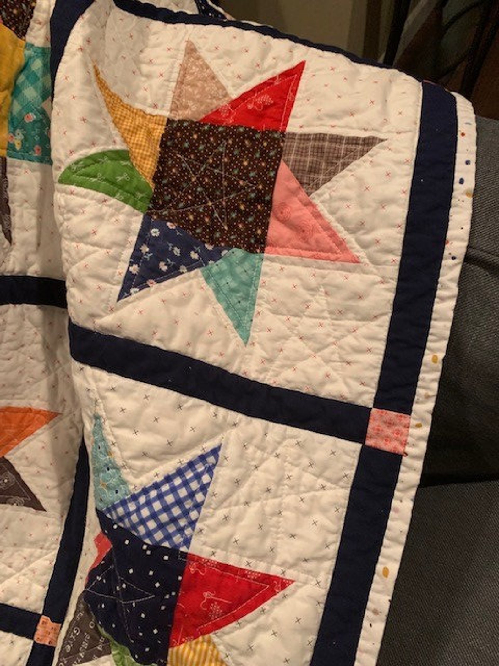 Custom Made Quilt Made in USA Heirloom Quilt Stars Stars Etsy