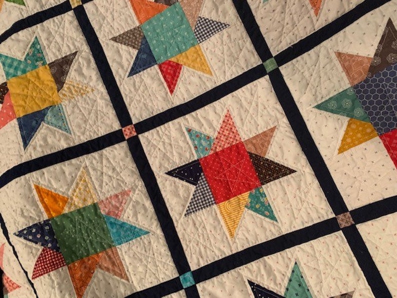 Custom Made Quilt Made in USA Heirloom Quilt Stars Stars Etsy