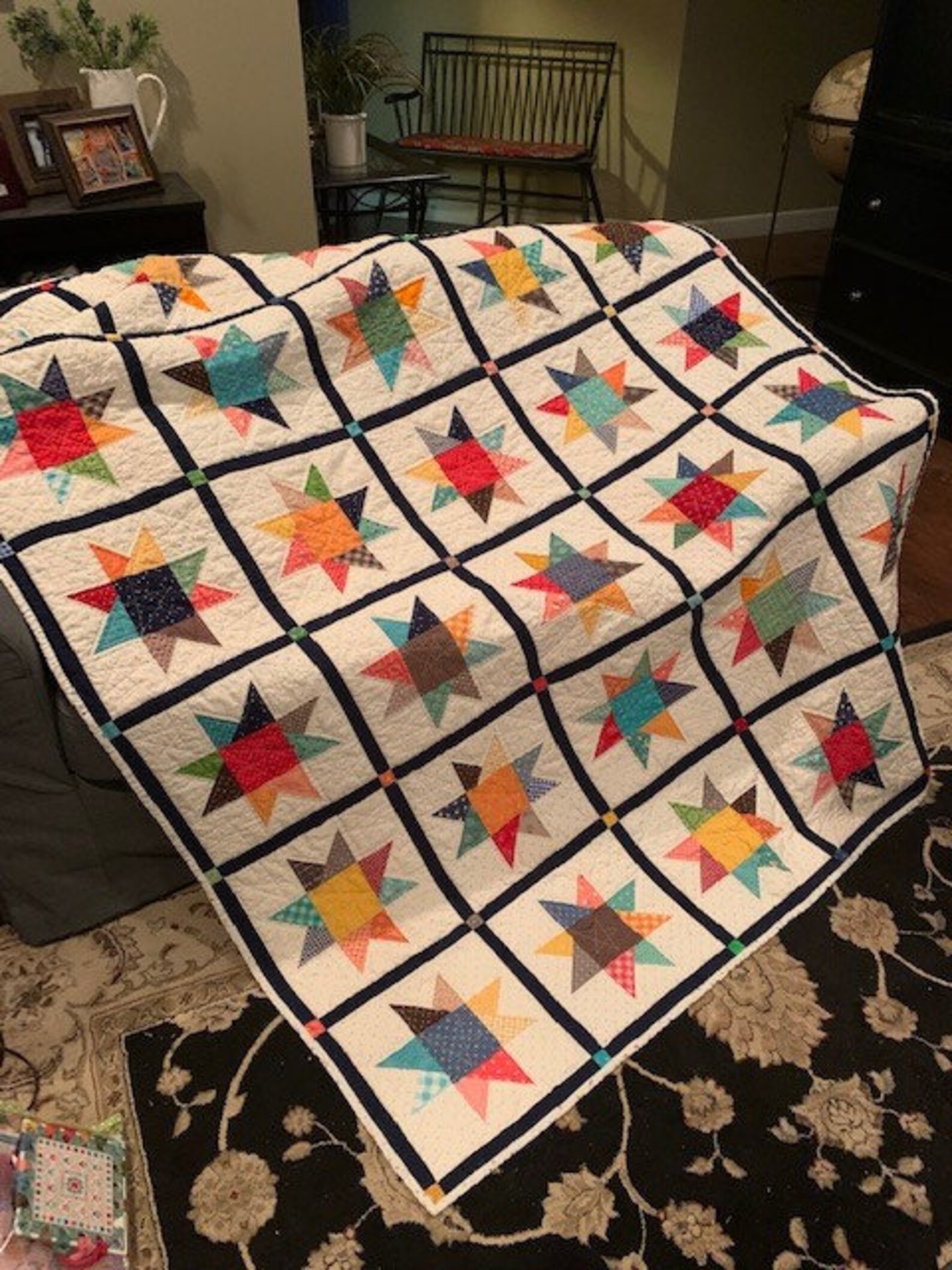 Custom Made Quilt Made in USA Heirloom Quilt Stars Stars Etsy