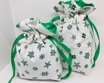 Extra Large Cloth Gift Bags Fabric Gift Bags Reusable Eco Friendly Drawstring Bags