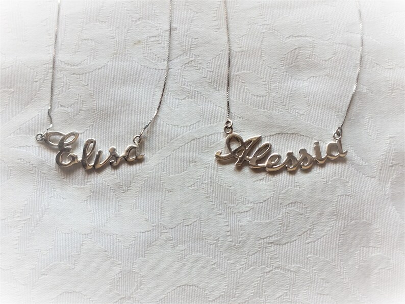 Chain with name handmade jewel personalized name name silver name newborn name fashion gift. gift necklace with name