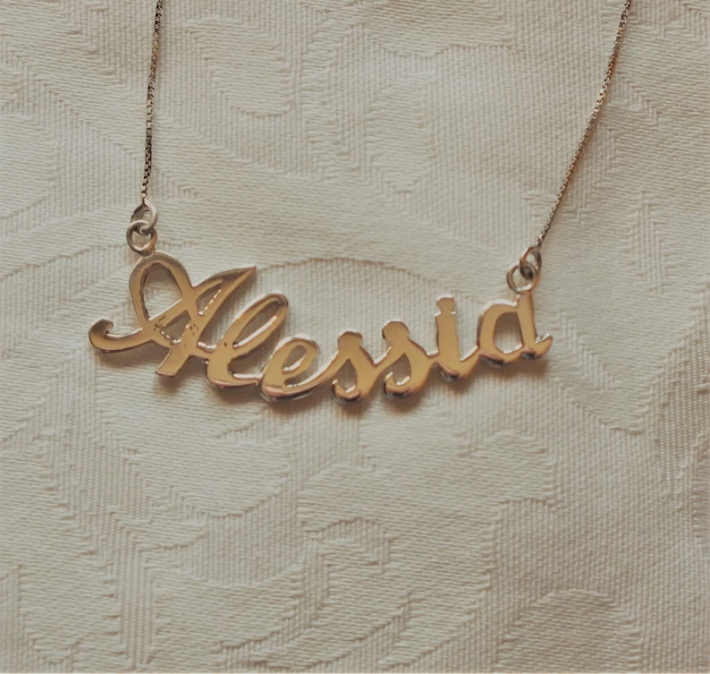Chain with name handmade jewel personalized name name silver name newborn name fashion gift. gift necklace with name