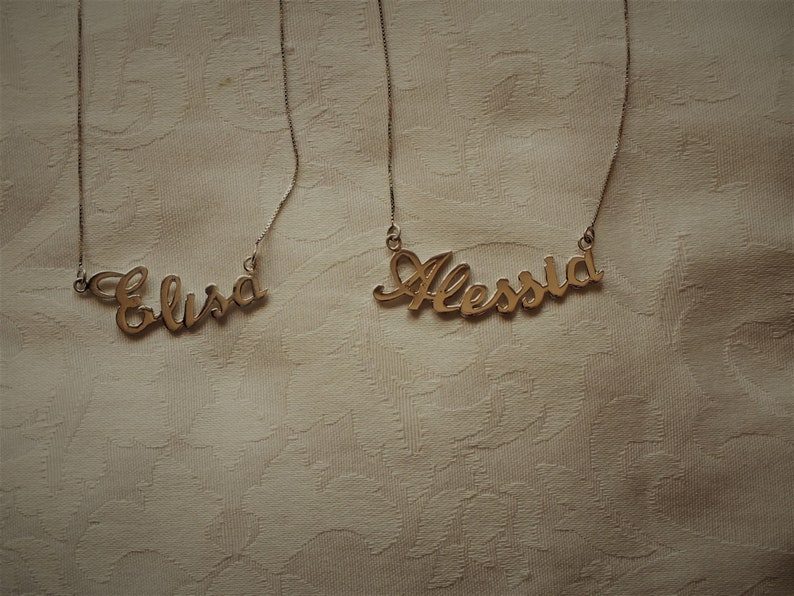 Chain with name handmade jewel personalized name name silver name newborn name fashion gift. gift necklace with name