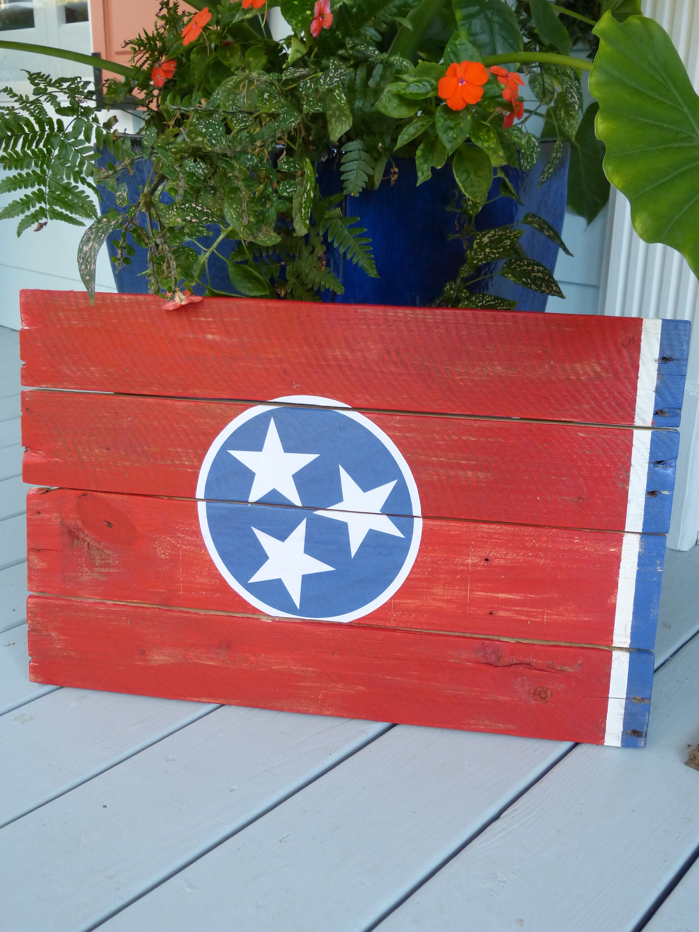 Reclaimed Wood State of Tennessee Flag - Etsy