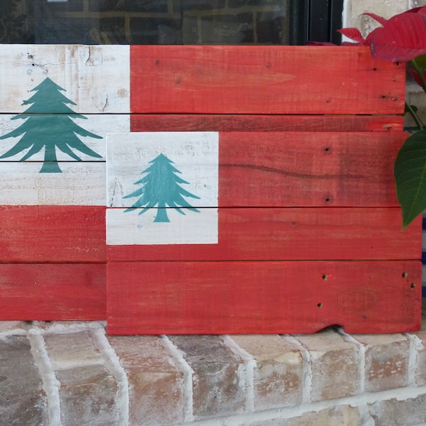 Reclaimed Wood Flag of New England