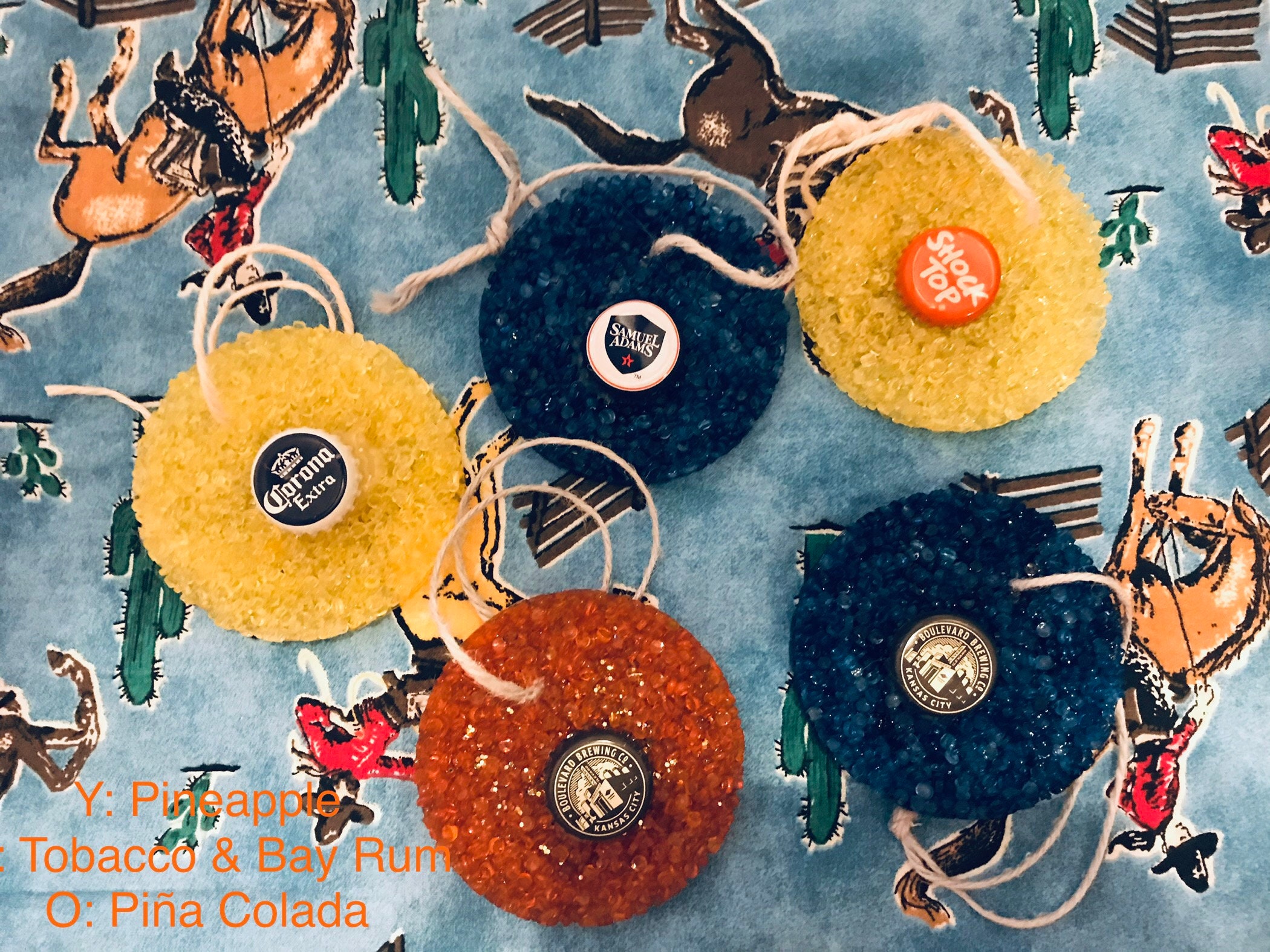 Beer cap air freshies aroma bead air freshies tobacco & bay Etsy