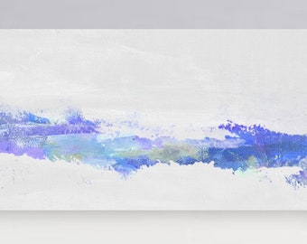 Blue White Minimalist Painting Purple Extra Large Painting On Canvas Oversized Abstract ready To Hang colorful art oil Boss Art Gift Modern