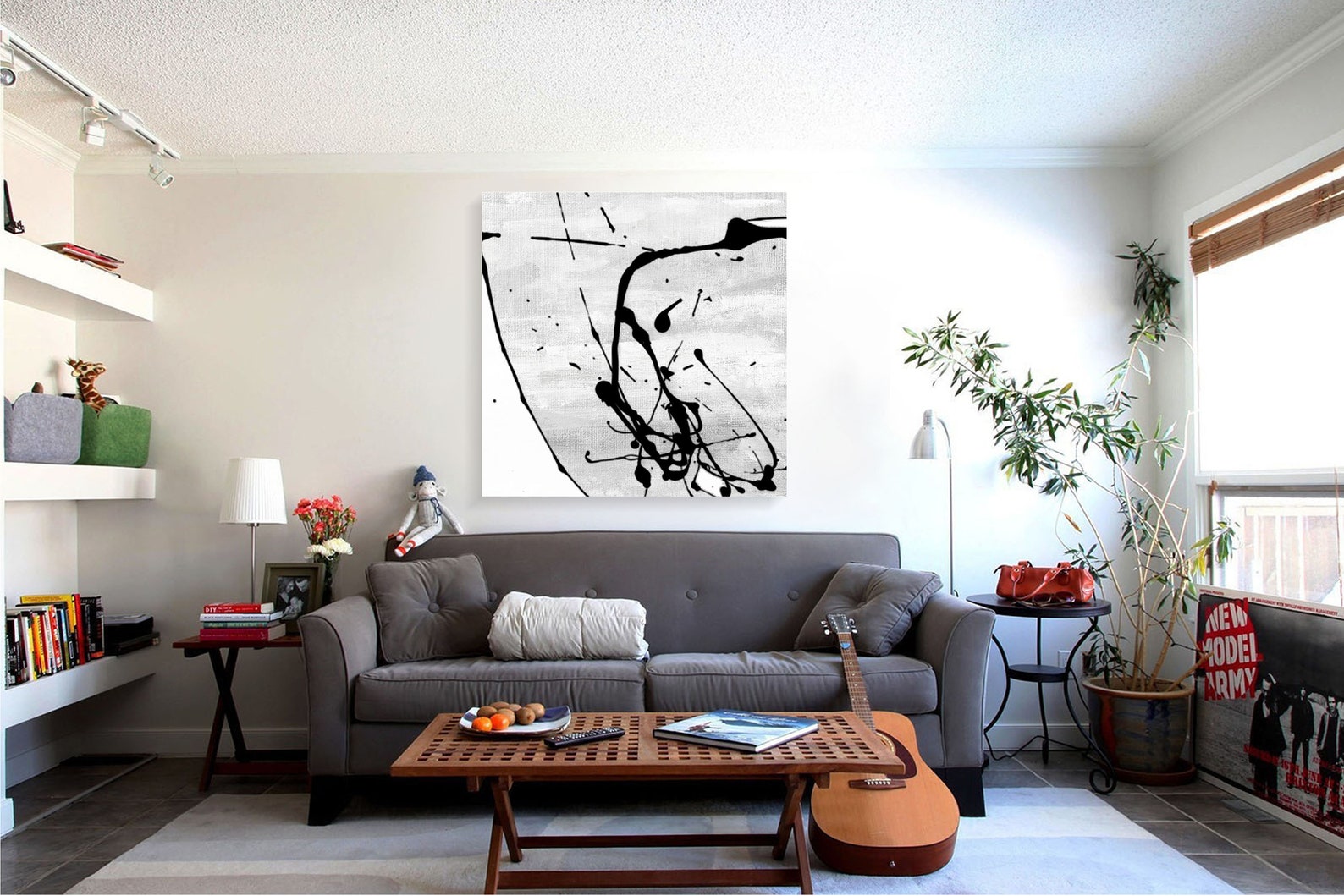 Black and White Art Office Decor Wall Art Contemporary Art Etsy