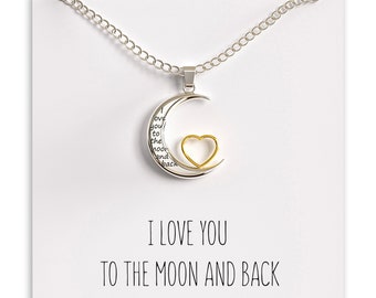 To The Moon And Back Necklace Etsy To The Moon And Back Necklace Etsy