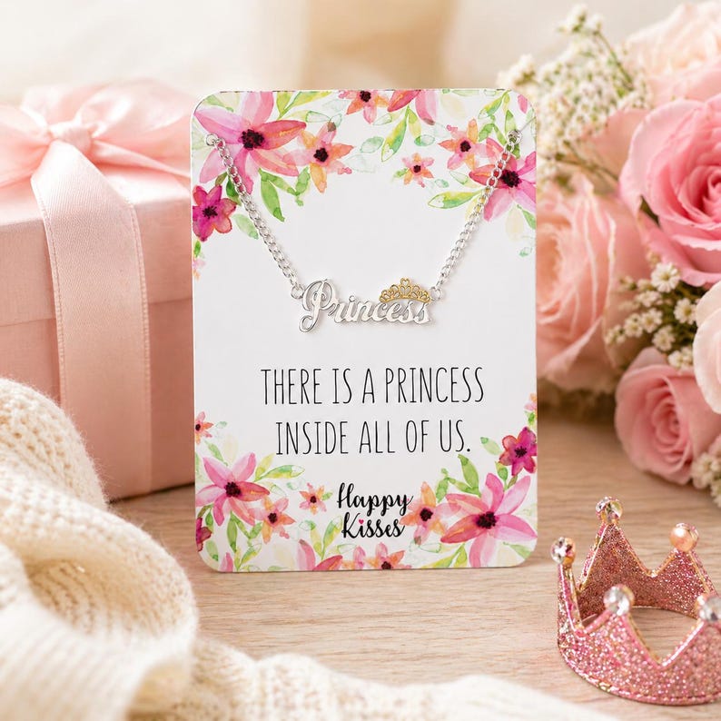 Princess Message Princess Necklace on Message Card - Etsy