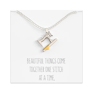 Sewing Machine Necklace--Grandma Gift, Crafter Gift