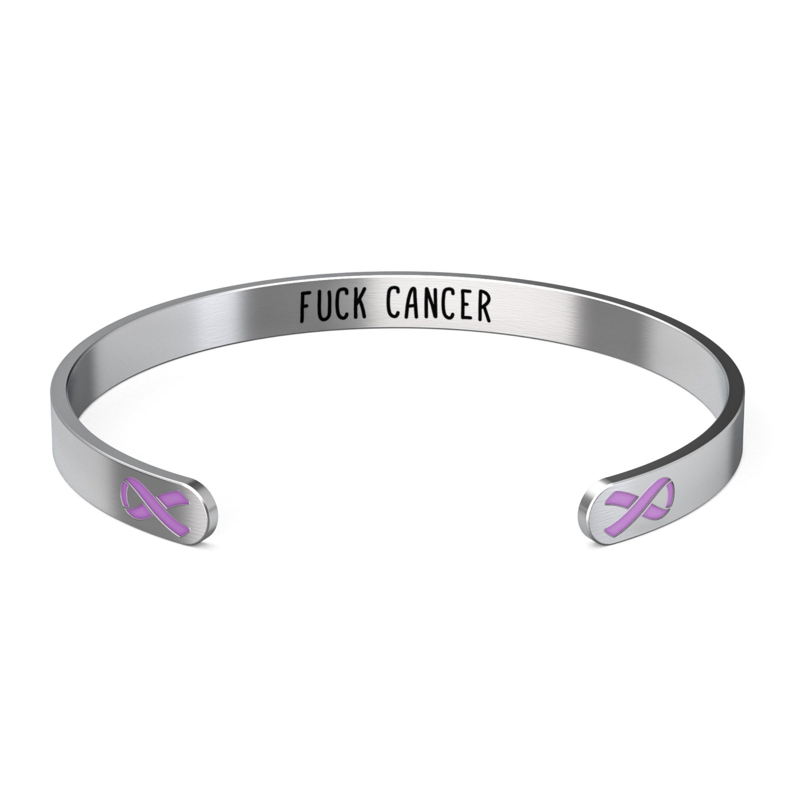 Pancreatic Cancer Awareness Bracelet - Purple Ribbon, “funk Cancer ...