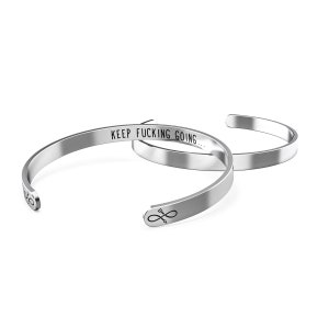 Infinity Arrow Bracelet With “keep Funking Going…” - Stainless Steel ...