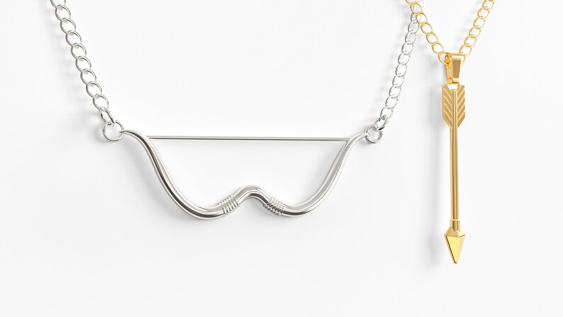 Bow /& Arrow Necklace BFF Pendant \u2013 Relationship Mens and Womens 2 Matching Charms
