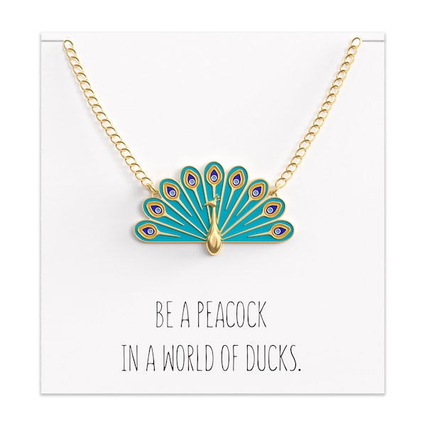 Peacock Necklace - Gold