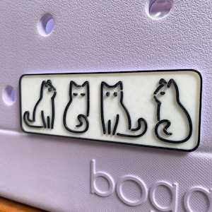Cat Charms for Bogg Bag - Cute Bag Accessories, Bogg Bag Decor, Cat Lovers Pop-In Bag Bling, Personalized Gift, Easy to Install / Remove