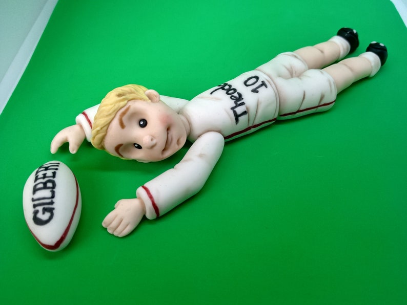 Rugby Player Cake Topper Handmade Edible Personalised Birthday Etsy UK