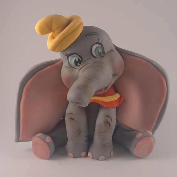 Dumbo Cake Topper Personalised Handmade Edible Birthday Etsy