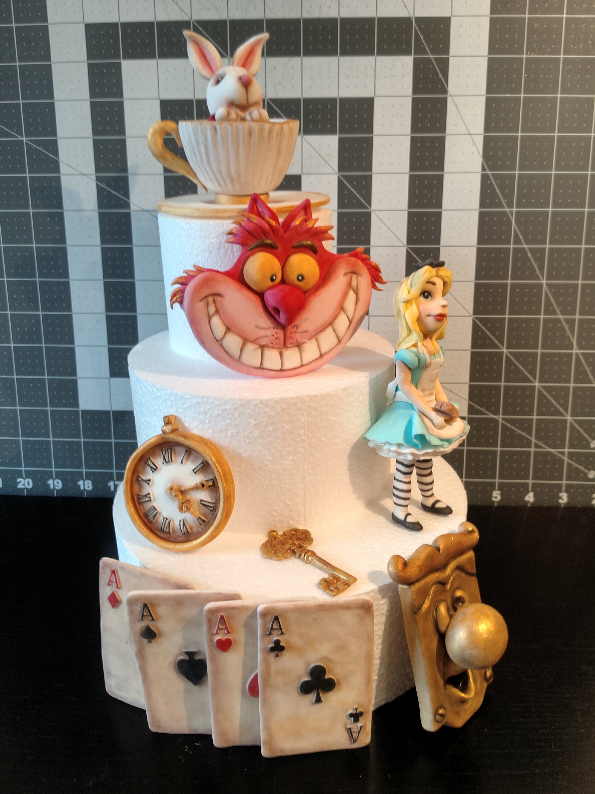 Alice in wonderland personalised cake topper handmade edible | Etsy