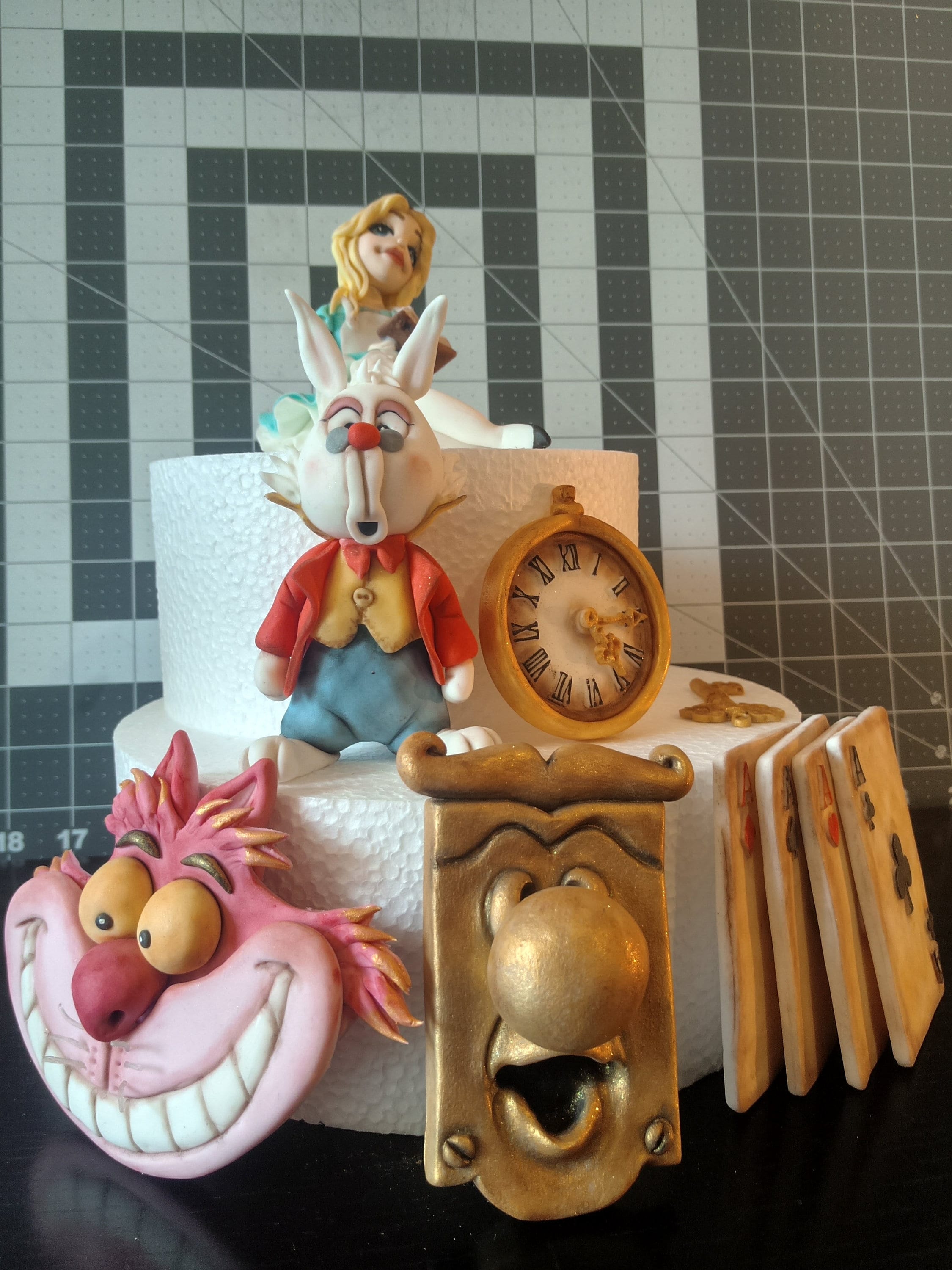 Alice in wonderland personalised cake toppers handmade edible Etsy