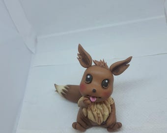 Handmade Eevee Cake Topper Birthday Decoration  personalised edible birthday cake decoration party theme any occasion