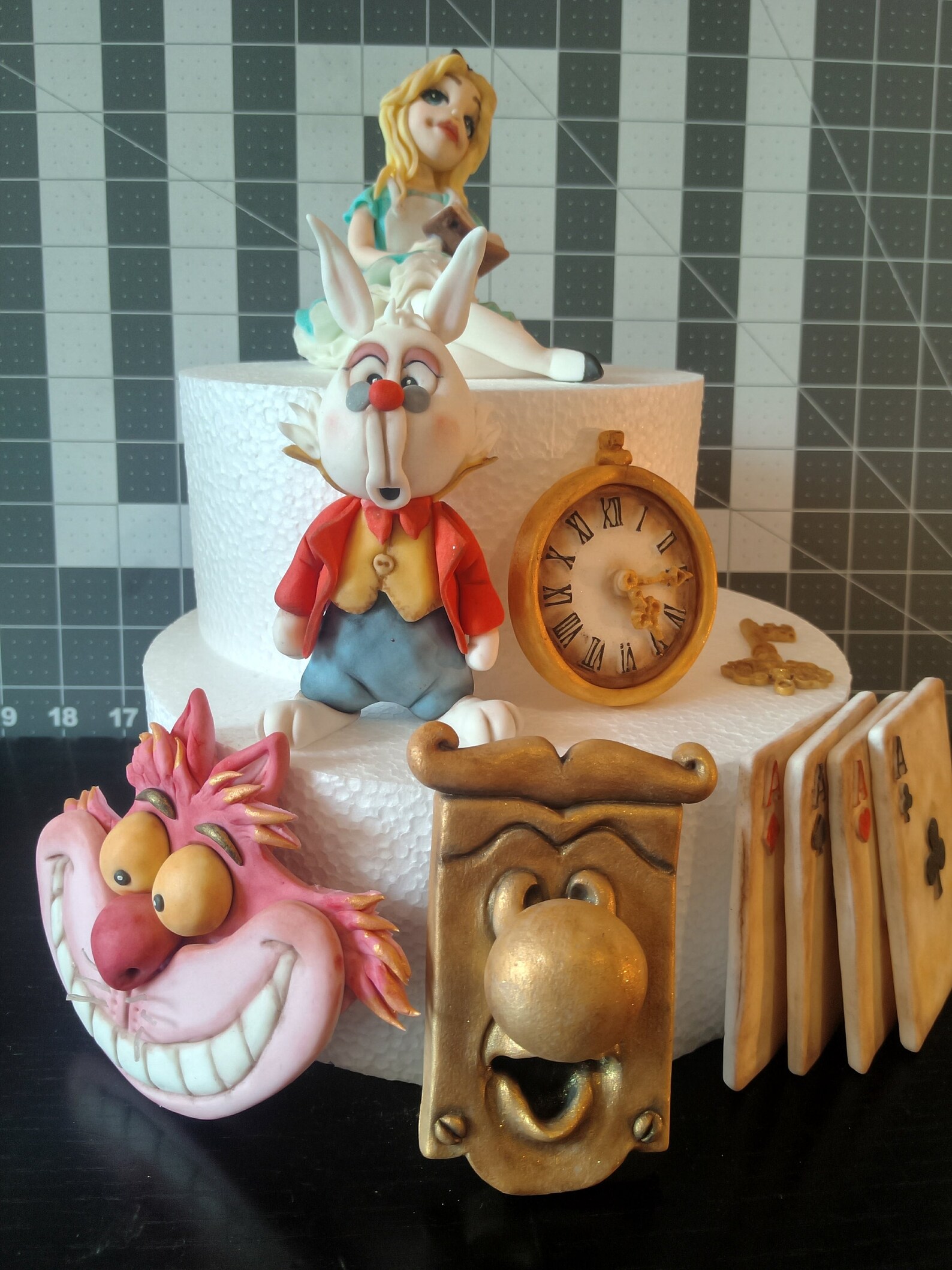 Alice in wonderland personalised cake toppers handmade edible Etsy
