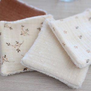 Lingettes bébé. lavables lot de 6 motifs animaux en micro éponge bambou  certifiée oeko-tex - Ateliersdisa Fait Main