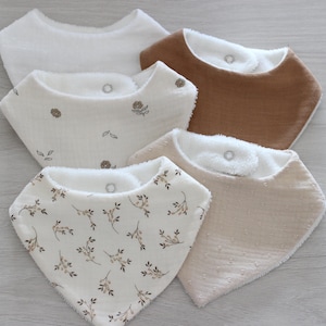 Baby-Lätzchen aus doppellagigem Baumwoll-Mikrofaser-Bambus-Frottee, verschiedene Muster, einzeln erhältlich