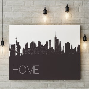 New York City Skyline Printable  | New York Cityscape | New York Wall Art | Digital Art | Travel Wall Art | New York Printable | NYC