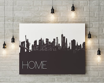 New York City Skyline Printable  | New York Cityscape | New York Wall Art | Digital Art | Travel Wall Art | New York Printable | NYC