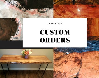 Custom Live Edge Designs! Tables, cutting boards, and more.