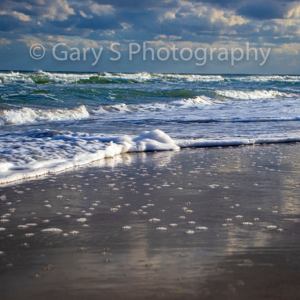 Photograph Print of Waves Crashing on the Kure Beach, North Carolina