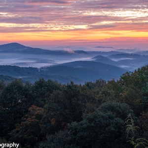 Sunrise Photo Of GrandFather Mountain Off Of The Blue Ridge Parkway In North Carolina