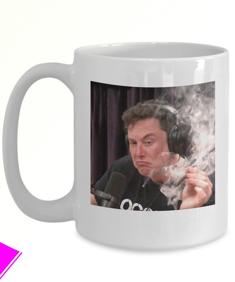 Elon Musk Smoking Weed on Joe Rogan Experience Coffee Mug Etsy