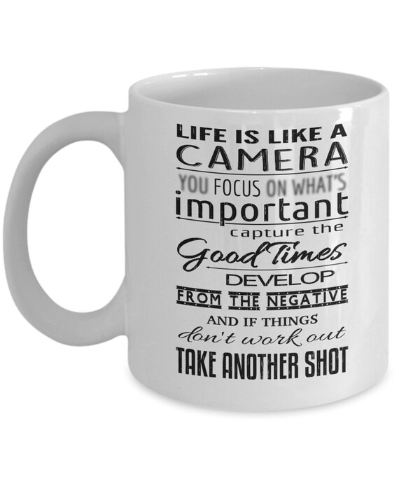Tea, Cocoa Mug Life is a Camera Inspirational Motivational Photography Quote Ceramic Gift Coffee 11 Ounce Culturenik 815-1146 Tea, Cocoa Mug Life is a Camera Inspirational Motivational Photography Quote Ceramic Gift Coffee 11 Ounce Culturenik 815-1146