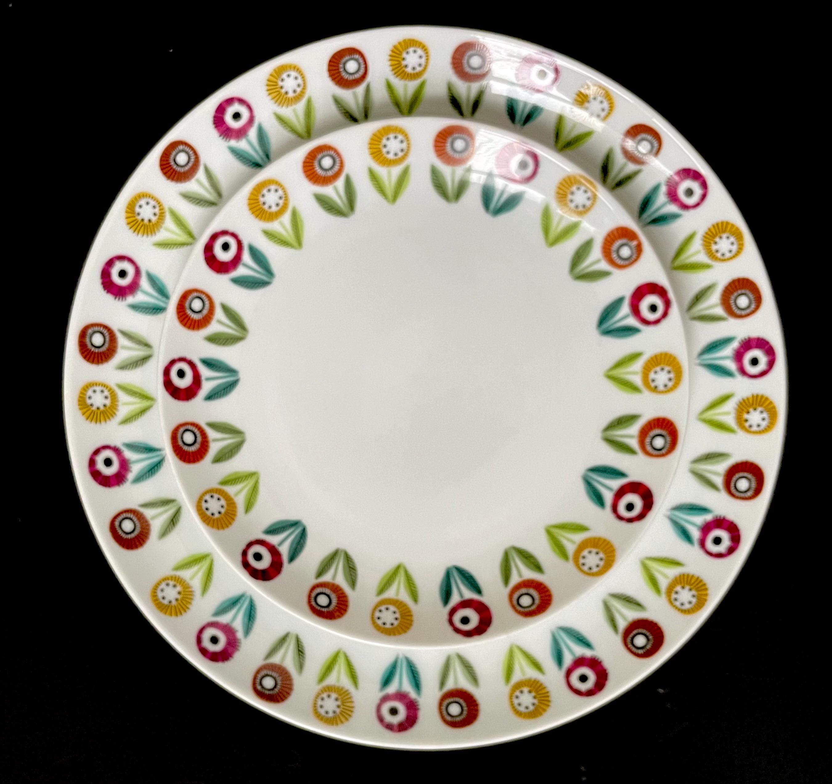 Upsala Ekeby Karlskrona in Ignis Bellis Pattern Plate Sets - Etsy