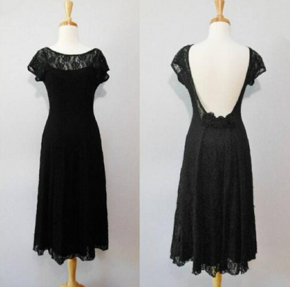 Vintage Lace Cocktail Gown