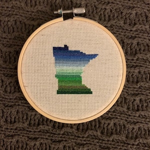 PATTERN ONLY* MN state cross stitch