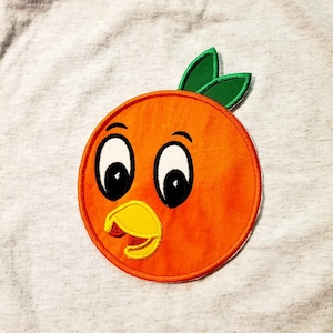 Orange Bird Head Applique Design 4x4 5x7 and 6x10 Instant Download Happy Day Applique