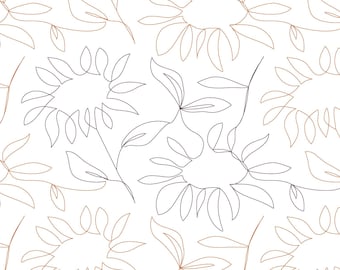 Sunflowers E2E Quilting Pattern, Beginner-Friendly (Digital Download)