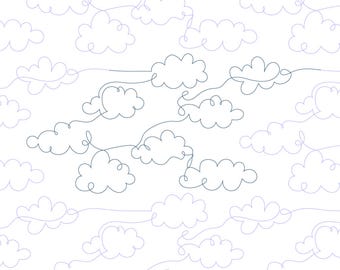 Clouds Longarm Quilting Pantograph (Digital Download)