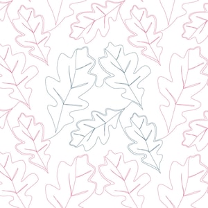 Foglie di quercia autunnali - Design digitale per Longarms