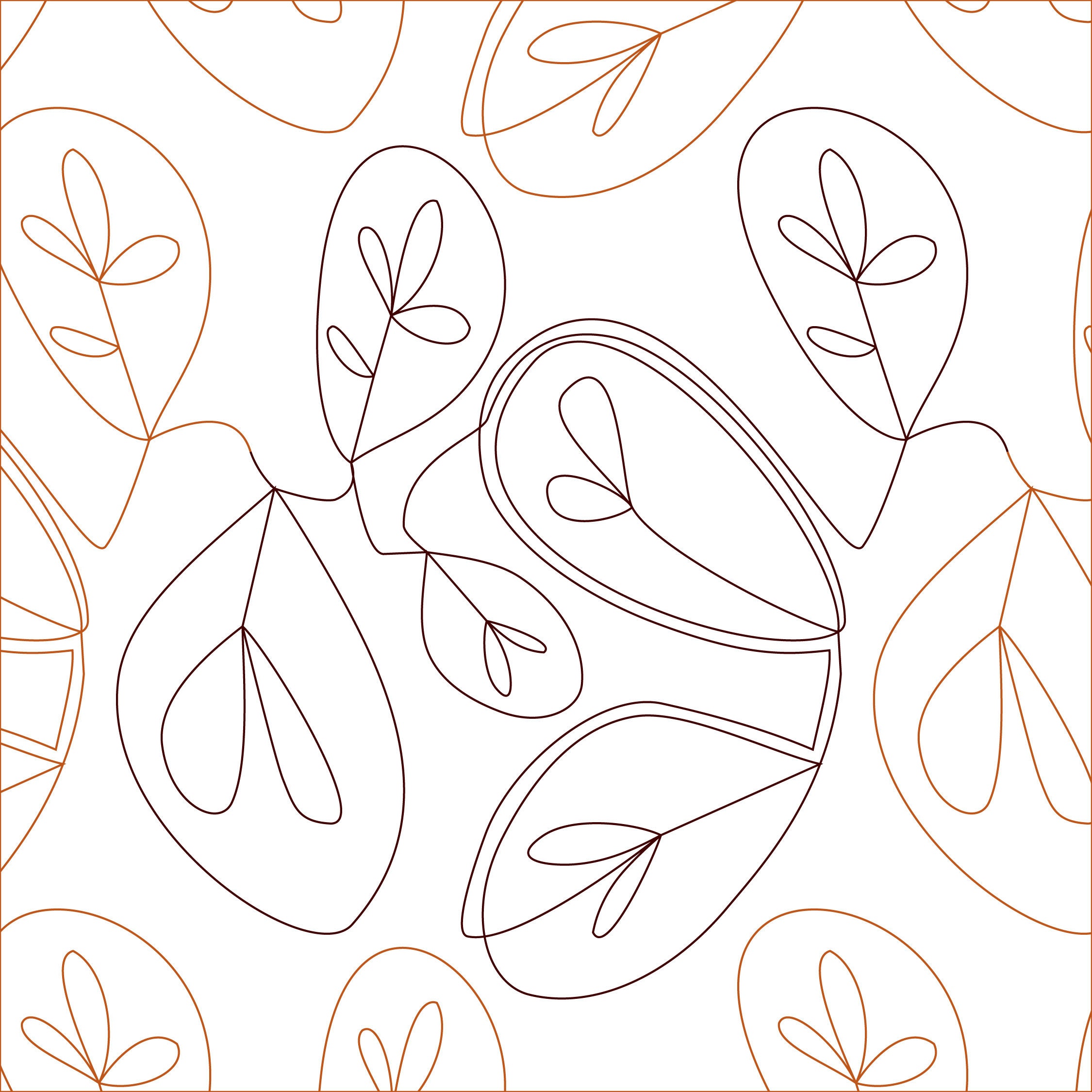 Falling Leaves - Digital Design for Longarm - Etsy