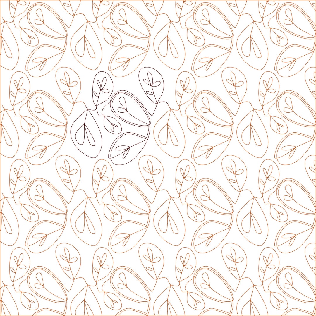 Falling Leaves - Digital Design for Longarm - Etsy