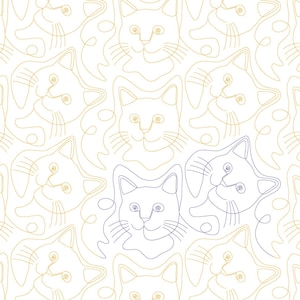 Cats Smiling - Digital Design for Longarm