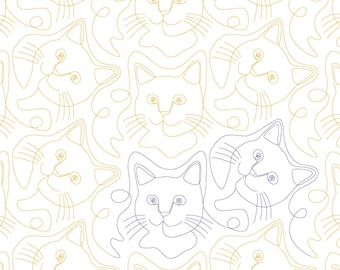 Cats Smiling - Digital Design for Longarm