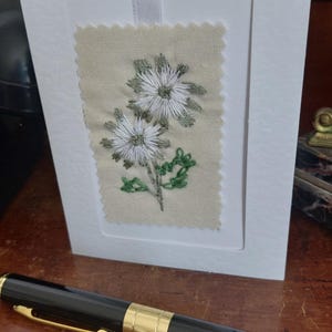Hand Stitched Greeting Card – Blank Embroidered Card, Handmade Any Occasion Card, Unique Hand Embroidery Gift, Artisan Card